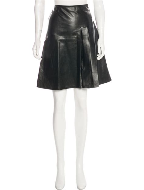 christian dior leather skirt
